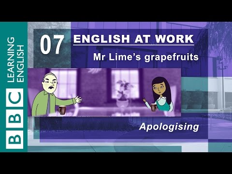 Saying you're sorry - 07 - English at Work shows you how to apologise