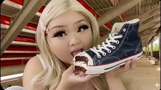 ASMR dumb b̶t̶c̶h̶ girl EATS YOUR SHOE 👟😱  (realistic)(mukbang)