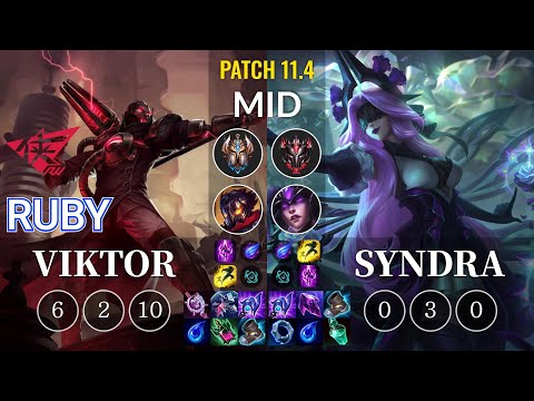 RW Ruby Viktor vs Syndra Mid - KR Patch 11.4