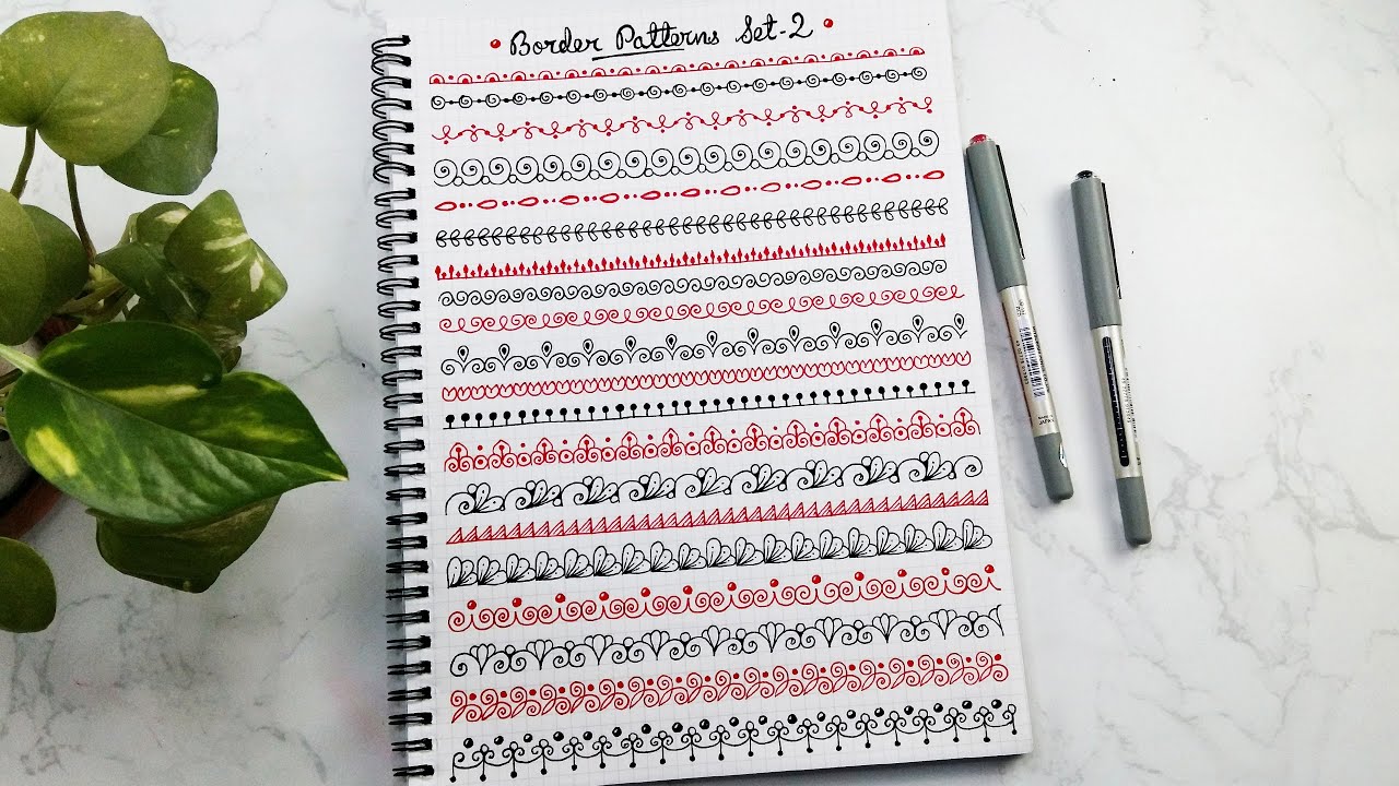 Easy MANDALA Patterns for beginners Set-2 | Basic Motif Border Patterns | Step by step tutorial