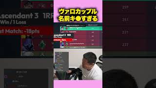 ヴァロカップルの名前限界すぎてもうむり【VALORANT】