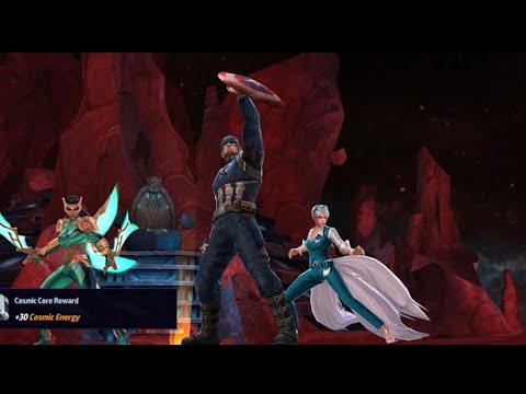 Captain America endgame beats the daylights out of thanos in marvel future fight