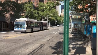 NYC Bus: Two Nova Bus LFSA M15 Local Buses at Madison and Oliver Streets