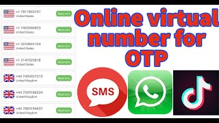 online virtual number 2022 || Different country number || creat tiktok account || Muhammad usman