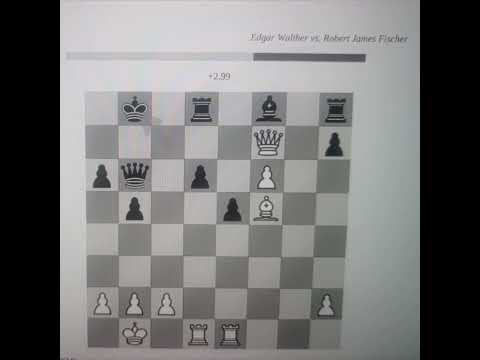 Chess game of Edgar Walther and Robert James Fischer. Zurich. Zurich SUI. Round 1. 1959.05.19