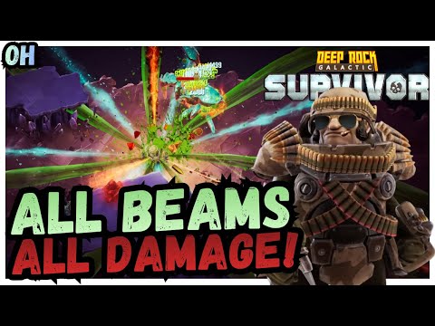 All Beams! ALL DAMAGE!! Deep Rock Galactic Survivor!