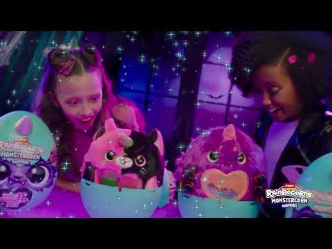 Zuru RAINBOCORNS pliušinis žaislas su aksesuarais Monstercorn 9297 video