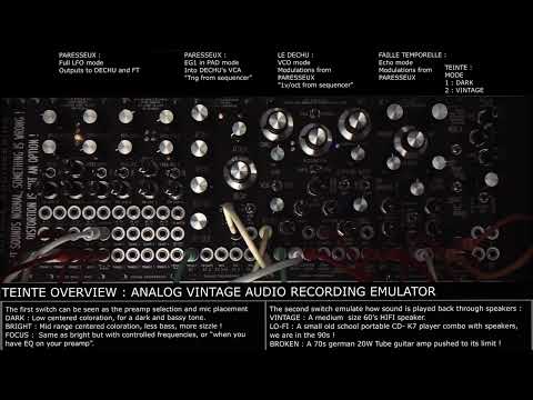 OVERVIEW : TEINTE ALL MODES / DIRTY EURORACK DRONE PATCH x COURSIER x DECHU x FAILLE TP x PARESSEUX