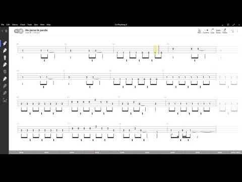 Ho perso le parole ( Luciano Ligabue ) ,Tablatura e base Senza Basso - Backing bass track - NO BASS