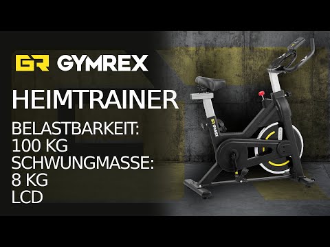 Video - B-Ware Heimtrainer - Schwungmasse 8 kg - belastbar bis 100 kg - LCD