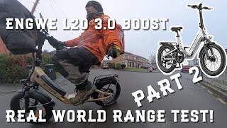 ENGWE L20 3.0 BOOST - REAL WORLD (WINTER) RANGE TEST - PART 2 - YES IT'S COLD!