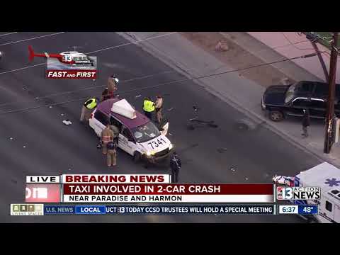Taxi involved in 2 car crash near Paradise, Harmon