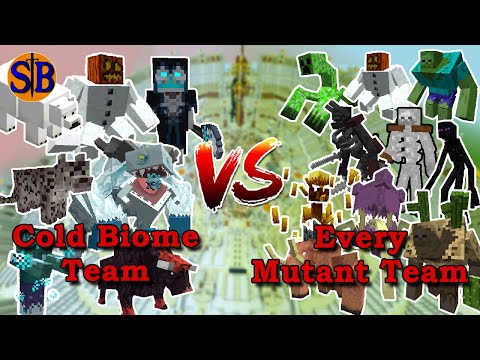 Cold Biome Team vs Every Mutant Team | Minecraft Mob Battle