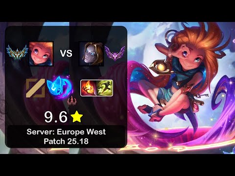 Zoe Mid vs Orianna - EUW Challenger - Patch 25.18