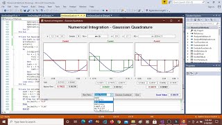 L20: Numerical Integration, Gaussian Quadrature, 2, 3, 4 - Point, Download VB Source Codes