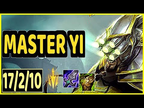 MASTER YI VS SHEN - 17/2/10 KDA JUNGLE GAMEPLAY