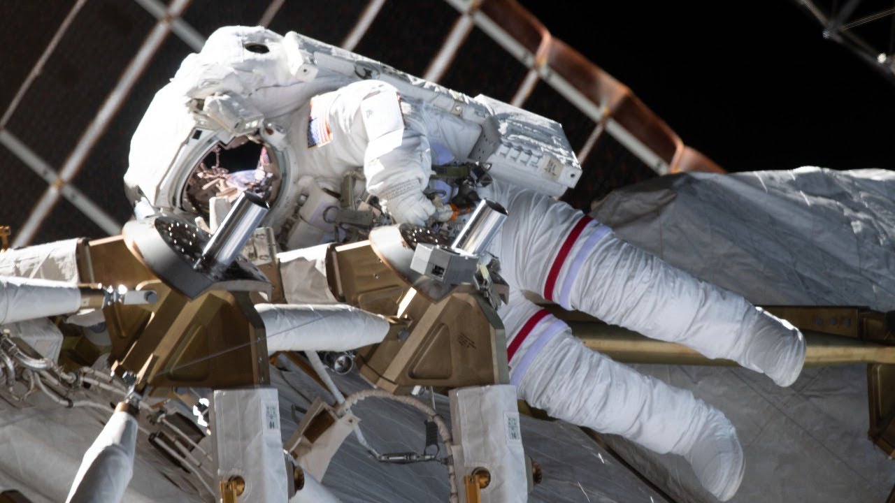 Spacewalk at the International Space Station - YouTube