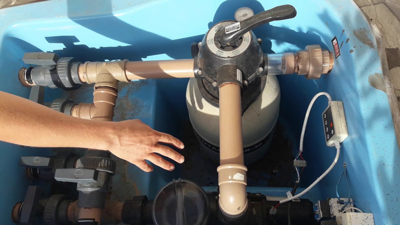 Como saber a função dos registros da casa de máquina da piscina?