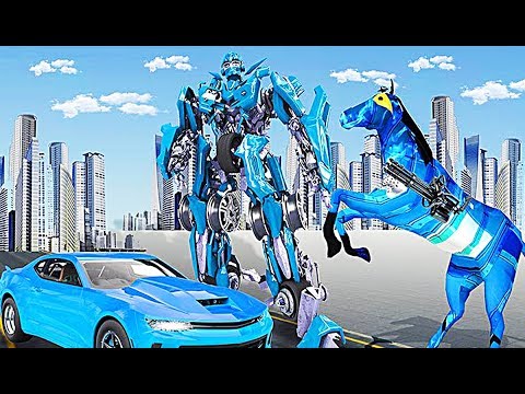 US Police Horse Robot Transformation: Robot Car 3D - Level 1
