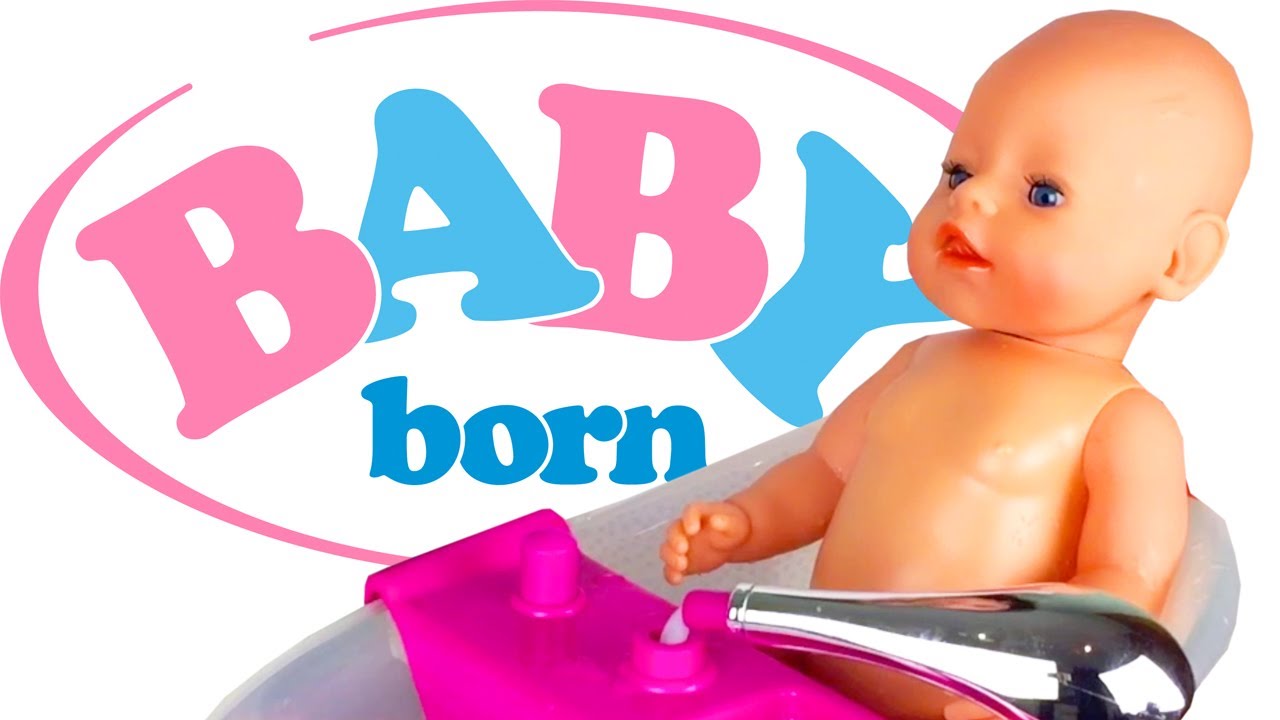 BABY BORN POP GAAT IN BADJE MET DOUCHE BABY BORN DOLL ER I BAS MED DUSJ