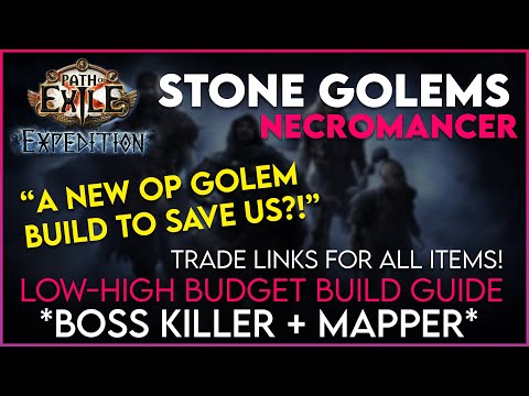 Stone Golems Necromancer - Low to High Budget Build Guide - With Trade Links to all Items!