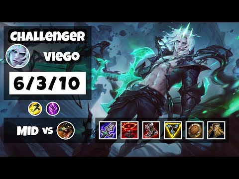 Viego vs Renekton KOREAN Challenger MID (6/3/10) - v11.10