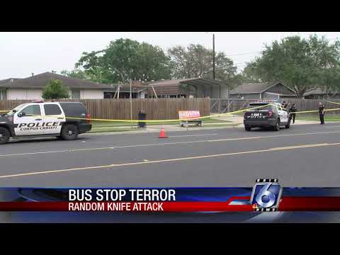 Local man's neck cut in random bus stop assault