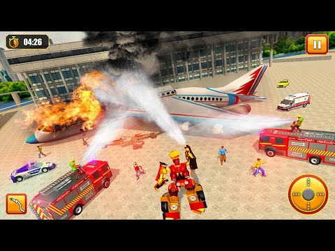 Firefighter Robot Transform Truck: Rescue Hero