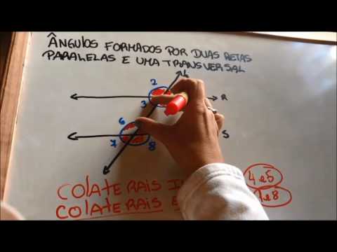 ÂNGULOS - DUAS RETAS PARALELAS E UMA TRANSVERSAL