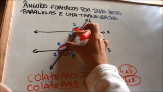 ÂNGULOS - DUAS RETAS PARALELAS E UMA TRANSVERSAL