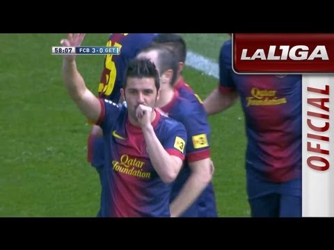 Gol de David Villa (3-0) en el FC Barcelona - Getafe CF - HD