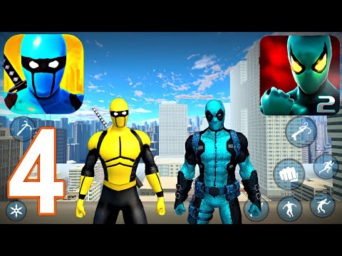 Power Spider 2, Blue Ninja - Gameplay Walkthrough Part 4 - Gangsters City (iOS, Android)