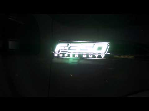 RECON Part # 264286WH 11-14 Ford F-350 SUPERDUTY Illuminated Emblems WHITE LED