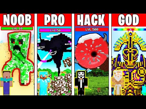 Minecraft Battle: NOOB vs PRO vs HACKER vs GOD: MONSTER MUTANT Challenge in Minecraft! (Animation)