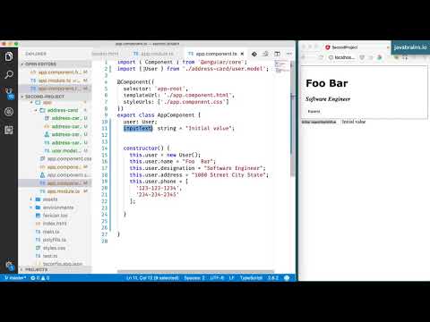 Angular 6 Basics 18 - Two way data binding with ngModel