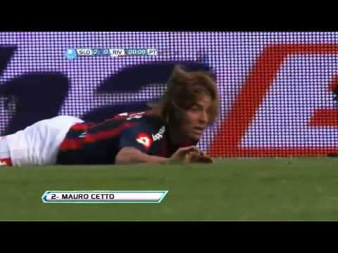 Gol de Cetto. San Lorenzo 2 - River 0. Fecha 4.