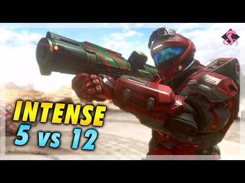Intense 5 vs 12 Warzone Game on Sanctum! - Halo 5: Guardians