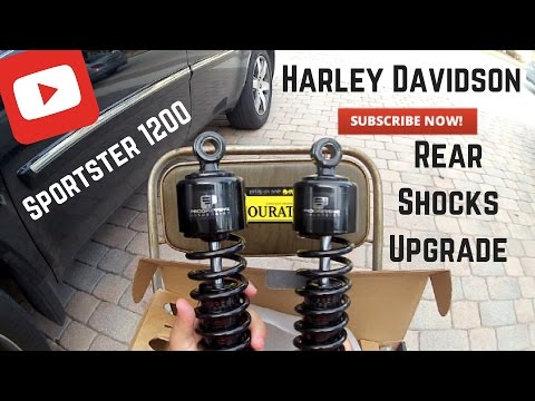 Rear Shocks Install and Upgrade for Harley Davidson Sportster 1200