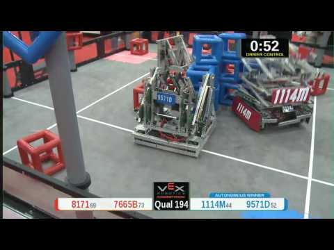 2015 VRC Tech Q194 - 8171 7665B vs 1114M 9571D - 20 to 70 - VEX Worlds 2015 - Technology Division