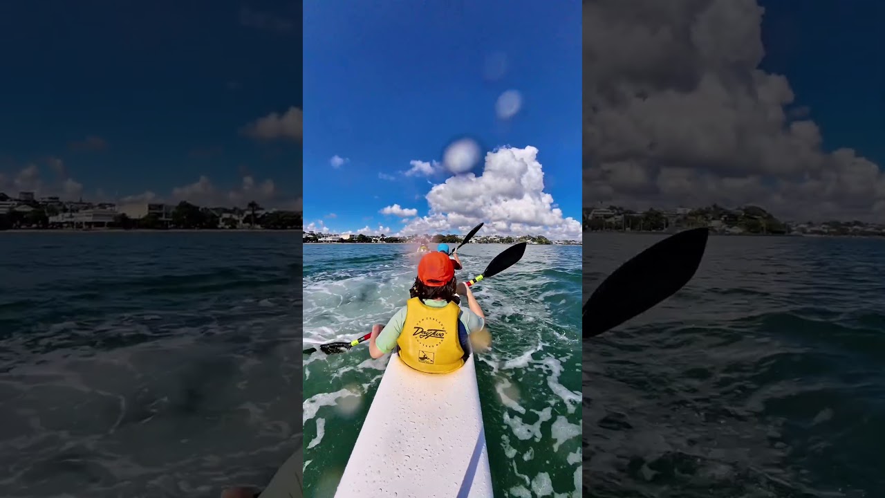 Taking advantage of a jetski wake! #surfski #fenn #fennixflyingfish #kayaking #jetski #insta360x4