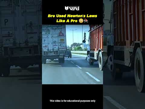 Bro Used Newton’s Laws Like A Pro?! 🤯🏍️🚗 #shorts