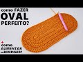 Como fazer tapete OVAL PERFEITO em crochê + dicas para AUMENTAR ou DIMINUIR um TAPETE OVAL