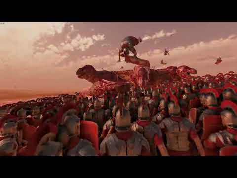 1000 TREX vs 100,000 ROMAN SOLDIERS - UEBS 2 #gaming #history #dinosours
