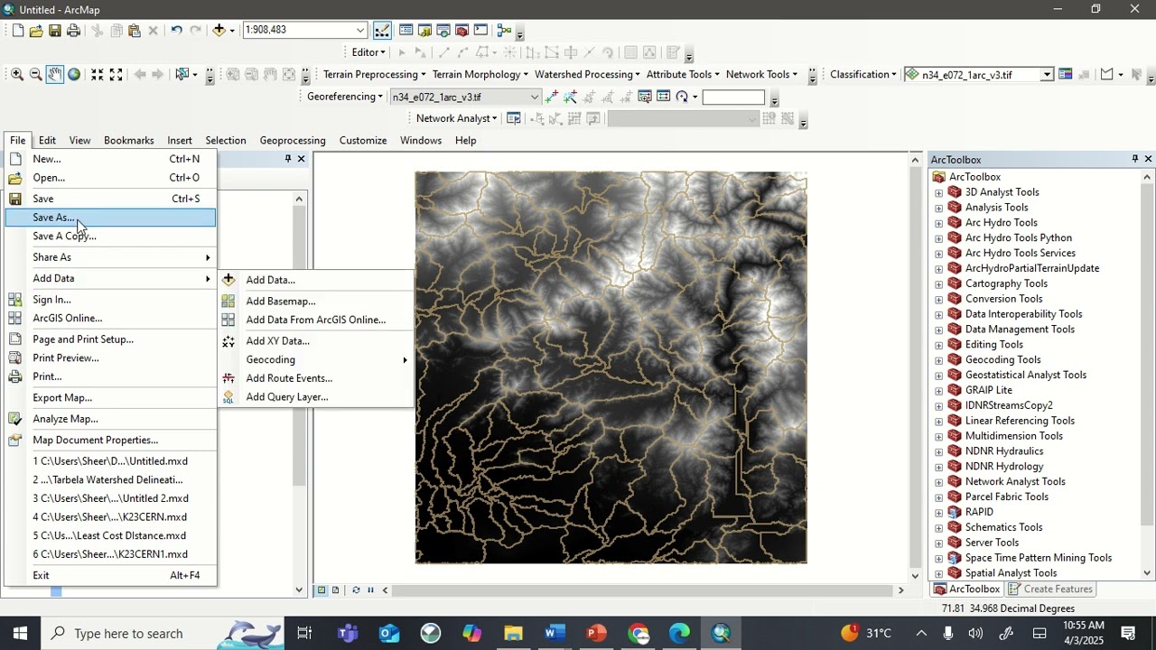 Watershed Delineation & Least-Cost Path Analysis in GIS | Civil Engineering Applications