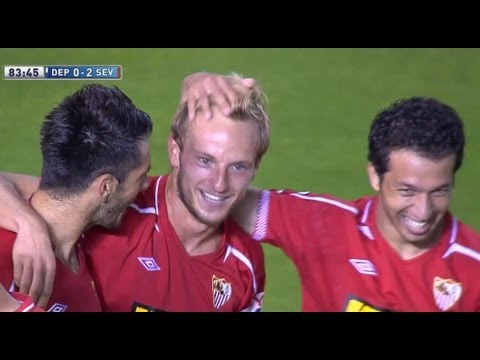 Gol de Rakitic (0-2) en de Deportivo de la Coruña - Sevilla FC Jornada 5