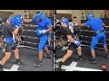 CANELO SPARRING HEAVYWEIGHT MONSTER FRANK SANCHEZ! MAKES HIM MISS BIG HOOKS!