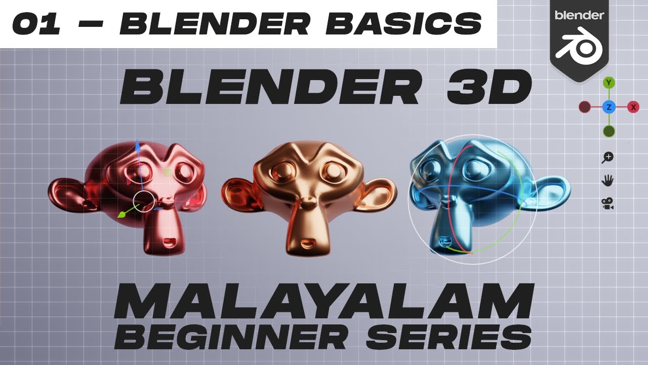 Blender 3D Malayalam Beginner Series | Chapter 01 - Basics Of Blender