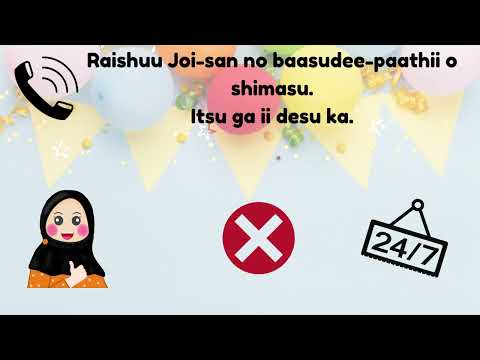 TJC151- LESSON 10: Itsu demo ii desu.