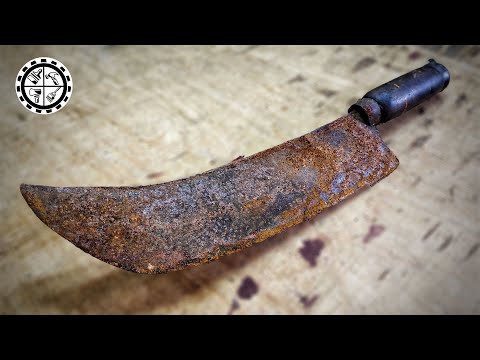 ANTIQUE HIKING KNIFE RESTORATION || FORGED AND HANDMADE ||