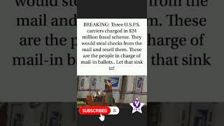 USPS carriers charged in an alleged $24M check-fraud scheme.#USPS #Fraud #BreakingNews #News
